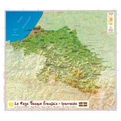 Carte 3D Geo Relief Le Pays Basque Français / Iparralde