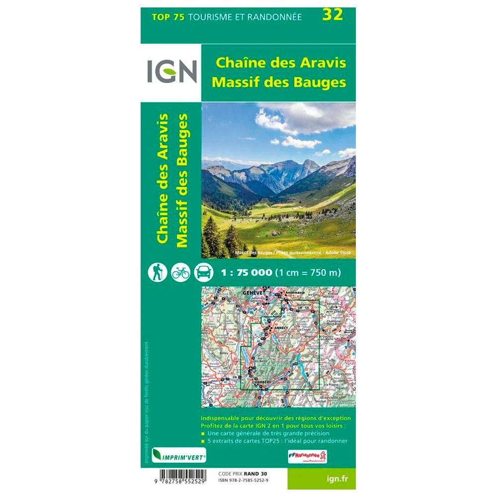 Carte IGN Chaine Des Aravis Massif Des Bauges 4 Carte IGN Chaine Des Aravis Massif Des Bauges – Image 2