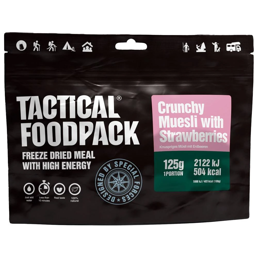 Repas Lyophilisé Tactical Foodpack Crunchy Muesli Strawberries 3 Repas Lyophilisé Tactical Foodpack Crunchy Muesli Strawberries