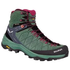 Chaussures De Randonnée Salewa Alp Trainer 2 Mid GTX Wmn Duck Green Rhododendon