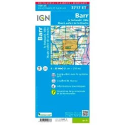 Carte IGN 3717ETR Barr, Le Hohwald, Villé, Haute Vallée De La Bruche - Résistante -Randonnée Et Camping 4df44376e9fd2cae594037f7d8a7eb27931f19d0 H230IGNBIV356270 0IGN0211187 2