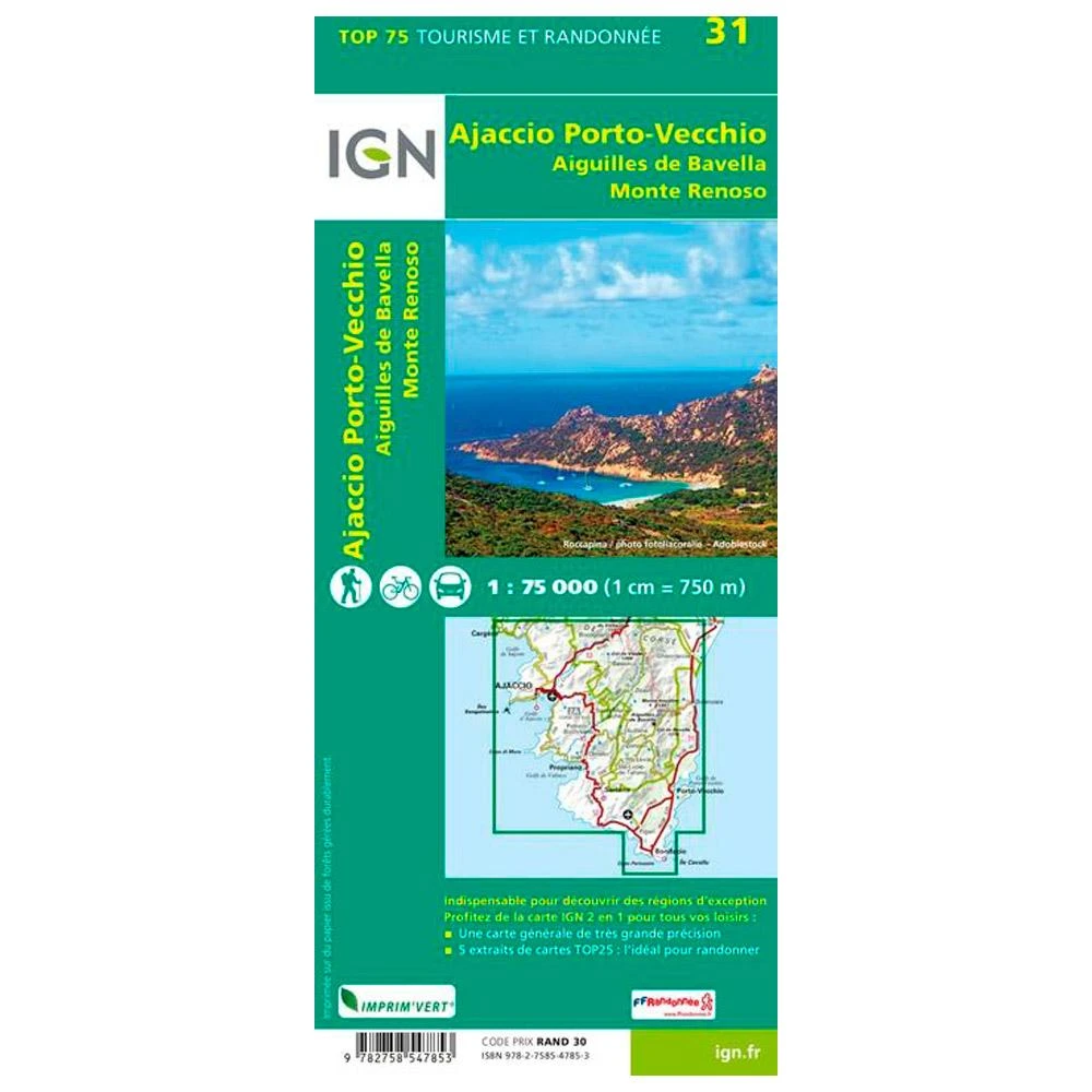 Carte IGN Ajaccio Porto-Vecchio Aiguilles De Bavella Monte Renoso 4 Carte IGN Ajaccio Porto-Vecchio Aiguilles De Bavella Monte Renoso – Image 2