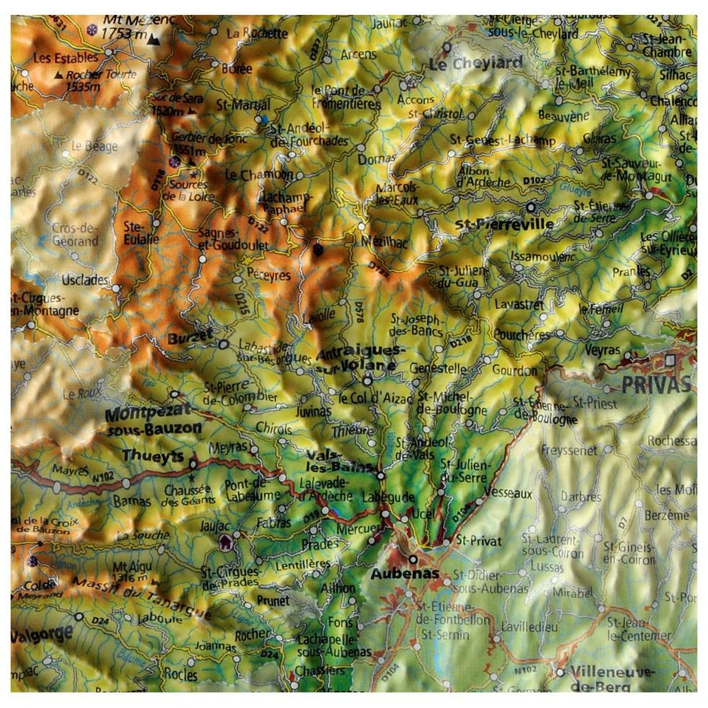 Carte 3D Geo Relief Le Parc Naurel Régional Des Mons D'Ardèche 4 Carte 3D Geo Relief Le Parc Naurel Régional Des Mons D'Ardèche – Image 2