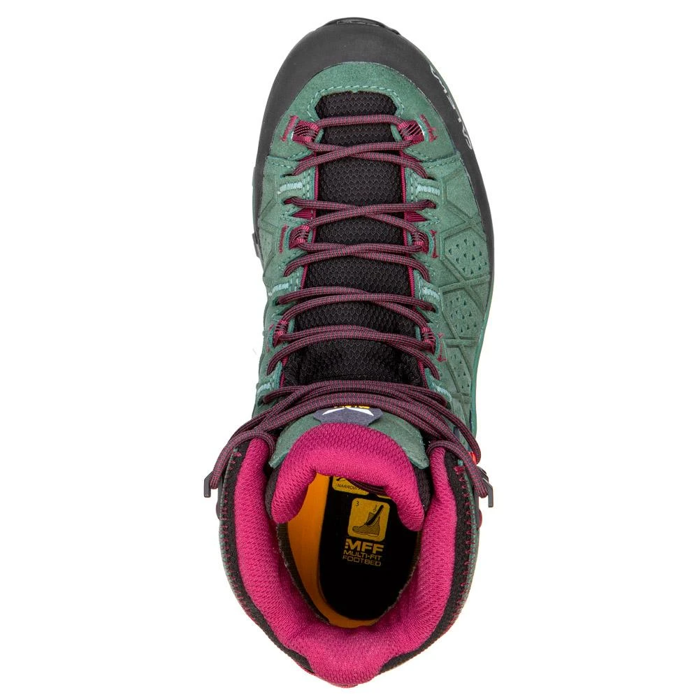 Chaussures De Randonnée Salewa Alp Trainer 2 Mid GTX Wmn Duck Green Rhododendon 7 Chaussures De Randonnée Salewa Alp Trainer 2 Mid GTX Wmn Duck Green Rhododendon – Image 5
