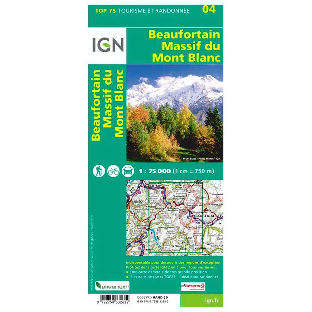 Carte IGN Beaufortain Massif Du Mont Blanc 4 Carte IGN Beaufortain Massif Du Mont Blanc – Image 2