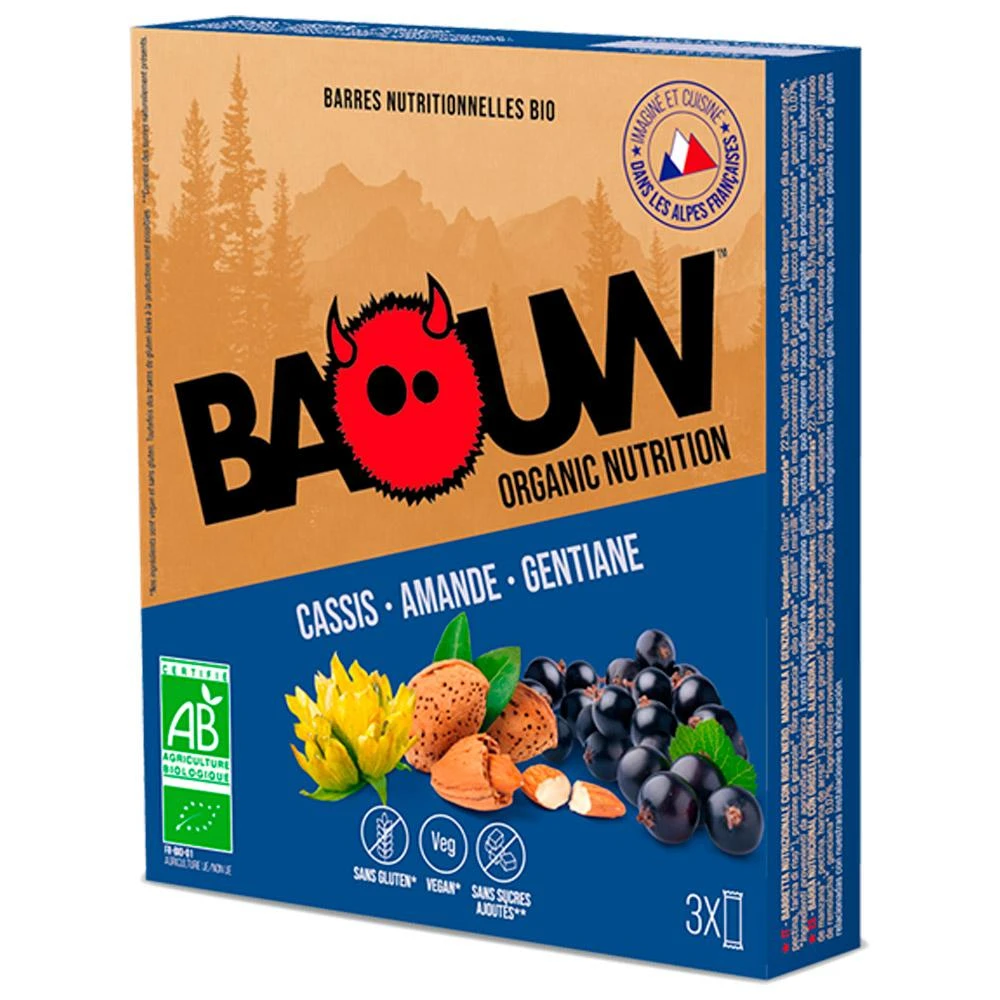 Barre Energétique Baouw Barres Energétiques Bio X3 Cassis - Amande - Gentiane 4 Barre Energétique Baouw Barres Energétiques Bio X3 Cassis - Amande - Gentiane – Image 2