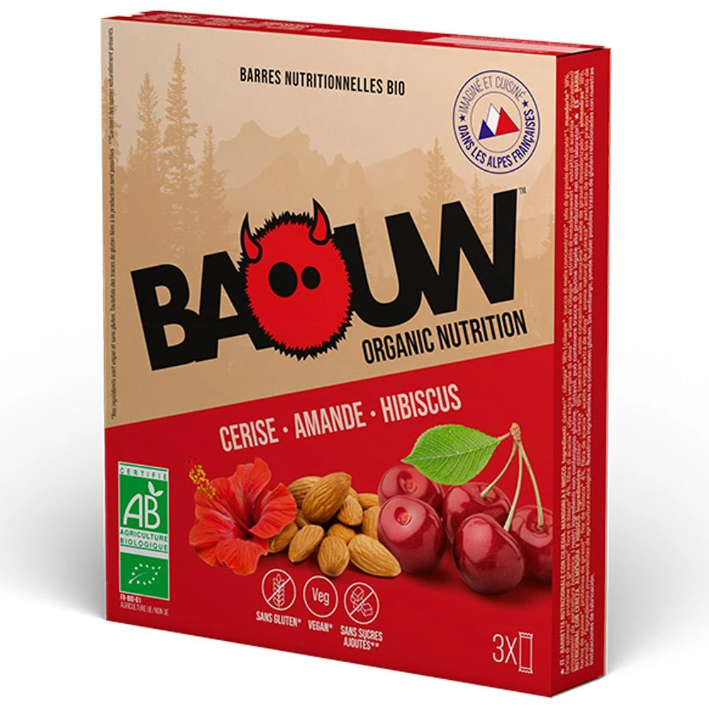 Barre Energétique Baouw Barres Energétiques Bio X3 Cerise - Amande - Hibiscus 4 Barre Energétique Baouw Barres Energétiques Bio X3 Cerise - Amande - Hibiscus – Image 2