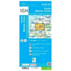 Carte IGN 4250OT Corte, Monte Cinto, Parc Naturel Régional De Corse -Randonnée Et Camping 8e040bfec34da7c272eee08c838fd8a040e25e63 H230IGNBIV355967 0IGN0211123 2