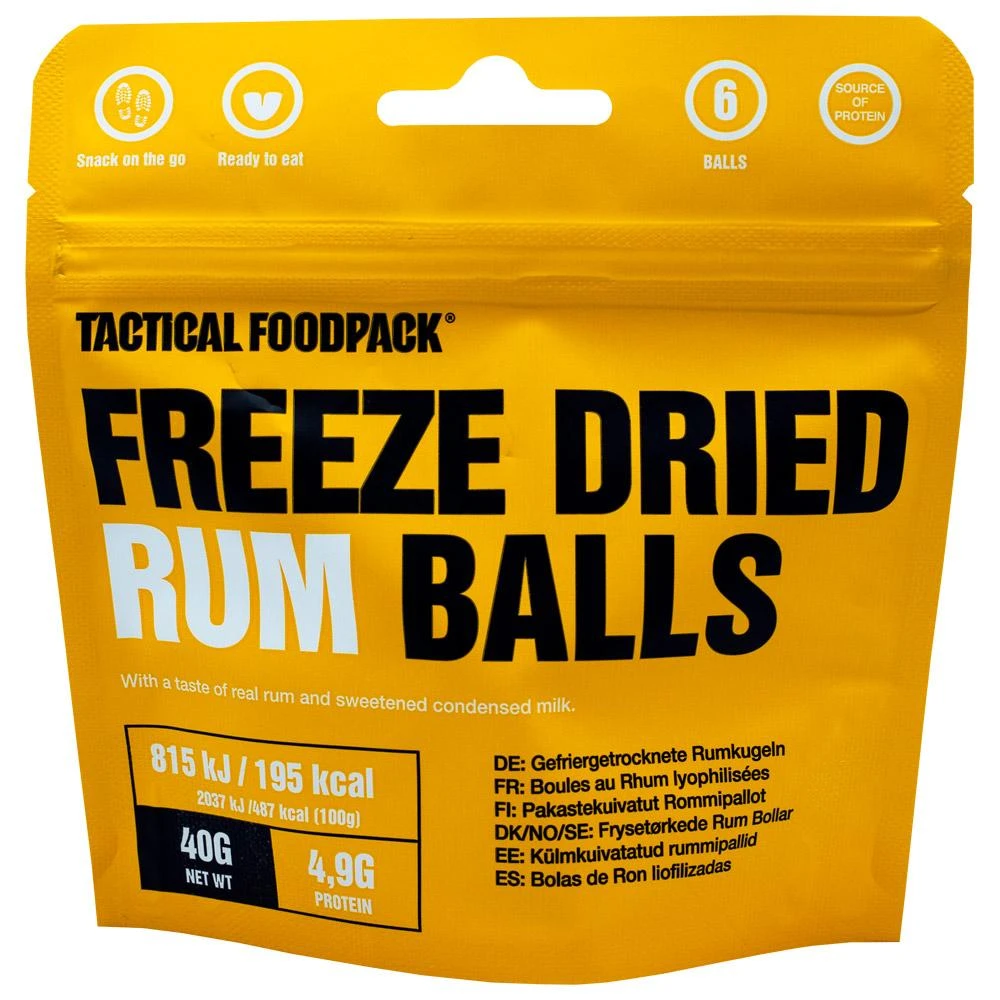 Repas Lyophilisé Tactical Foodpack Boules Au Rhum Lyophilisées 40g 3 Repas Lyophilisé Tactical Foodpack Boules Au Rhum Lyophilisées 40g