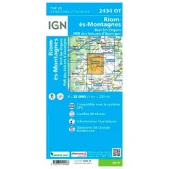 Carte IGN 2434OT Riom-ès-Montagnes, Bort-les-Orgues, PNR Des Volcans D'Auvergne -Randonnée Et Camping aca0b65ecddc8251dc10ef6f6c69b1a2aef4f5e0 H230IGNBIV348358 0IGN0210961 1