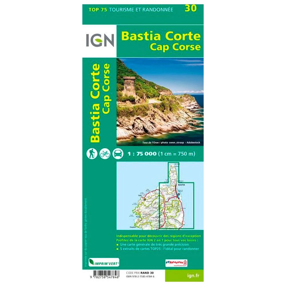 Carte IGN Bastia Corte Cap Corse 4 Carte IGN Bastia Corte Cap Corse – Image 2