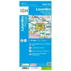 Carte IGN 1647ET Lourdes Argelès-Gazost Le Lavedan -Randonnée Et Camping b4006a729145bc2f284e6546426e073faaac3a6d H230IGNBIV348998 0IGN0211248 2