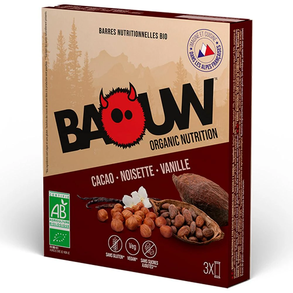 Barre Energétique Baouw Barres Energétiques Bio X3 Cacao - Noisette - Vanille 4 Barre Energétique Baouw Barres Energétiques Bio X3 Cacao - Noisette - Vanille – Image 2