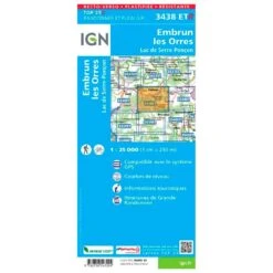 Carte IGN 3438ETR Embrun, Les Orres, Lac De Serre-Ponçon - Résistante 5 Carte IGN 3438ETR Embrun, Les Orres, Lac De Serre-Ponçon - Résistante -Randonnée Et Camping d172c38d25306ce4a8e9a0de897a33565609f9a0 H230IGNBIV355956 0IGN0211099 2