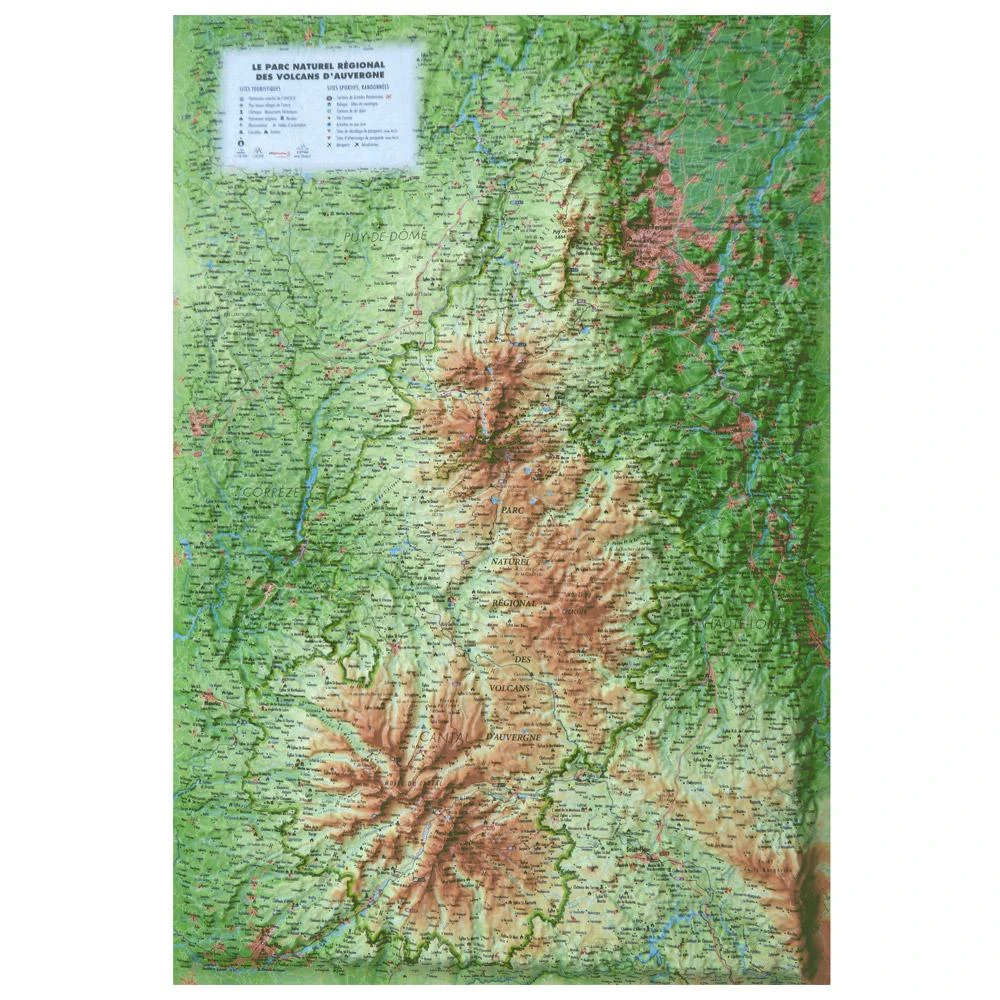 Carte 3D 3DMAP Le Parc Naturel Régional Des Volcans D'Auvergne 3 Carte 3D 3DMAP Le Parc Naturel Régional Des Volcans D'Auvergne