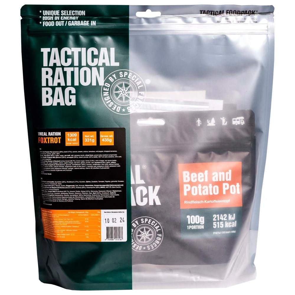 Repas Lyophilisé Tactical Foodpack Ration Foxtrot 3 Repas Lyophilisé Tactical Foodpack Ration Foxtrot
