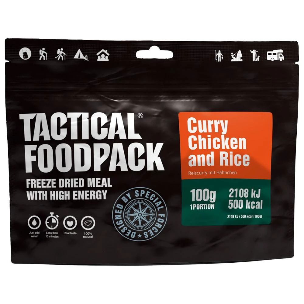 Repas Lyophilisé Tactical Foodpack Curry De Poulet Et Riz 100g 3 Repas Lyophilisé Tactical Foodpack Curry De Poulet Et Riz 100g